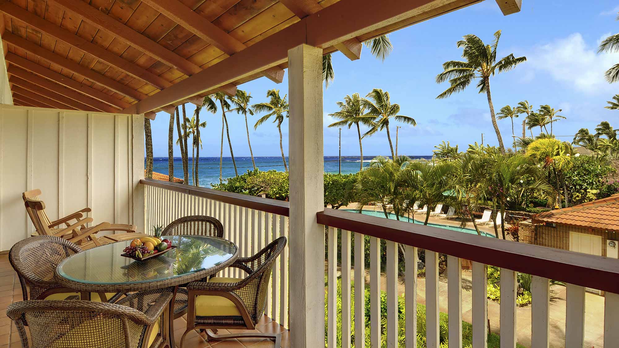 Nihi Kai Villas at Poipu #203 - Ocean View Dining Lanai - Parrish Kauai