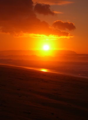 Kauai Sunset Over Niihau Island from Polihale Beach