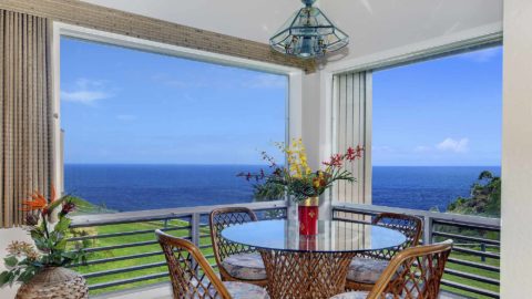 Pali Ke Kua #231 - Oceanfront Dining Room - Parrish Kauai