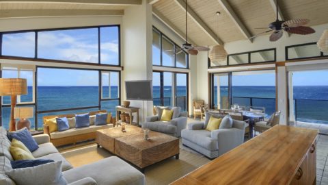 Makahuena at Poipu #5201 - Oceanfront Living & Dining Room - Parrish Kauai