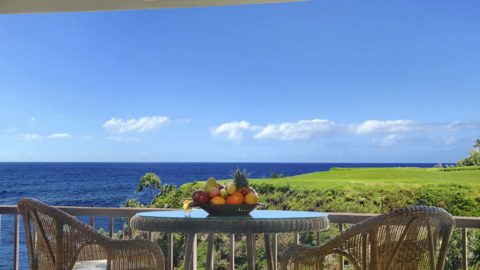 Pali Ke Kua #231 - Oceanfront Dining Lanai - Parrish Kauai