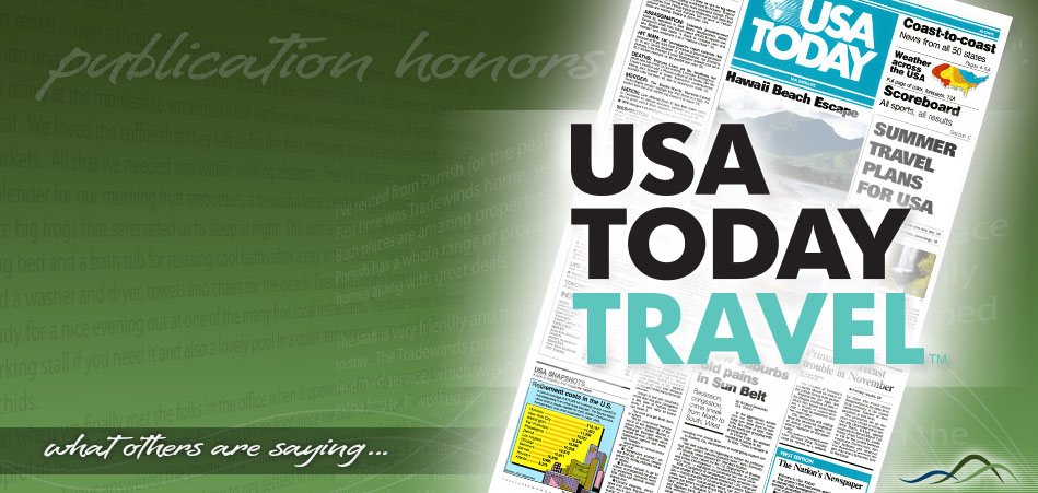 USA Today features Parrish Kauai Vacation Rentals