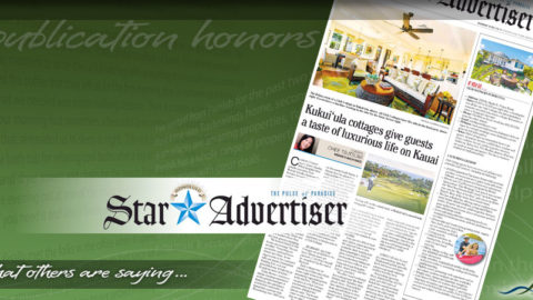 Kauai Cottages Mentioned by Honolulu Star Advertiser