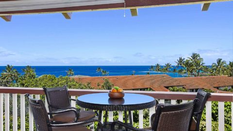 Nihi Kai Villas at Poipu #820 - Ocean View Dining Lanai - Parrish Kauai