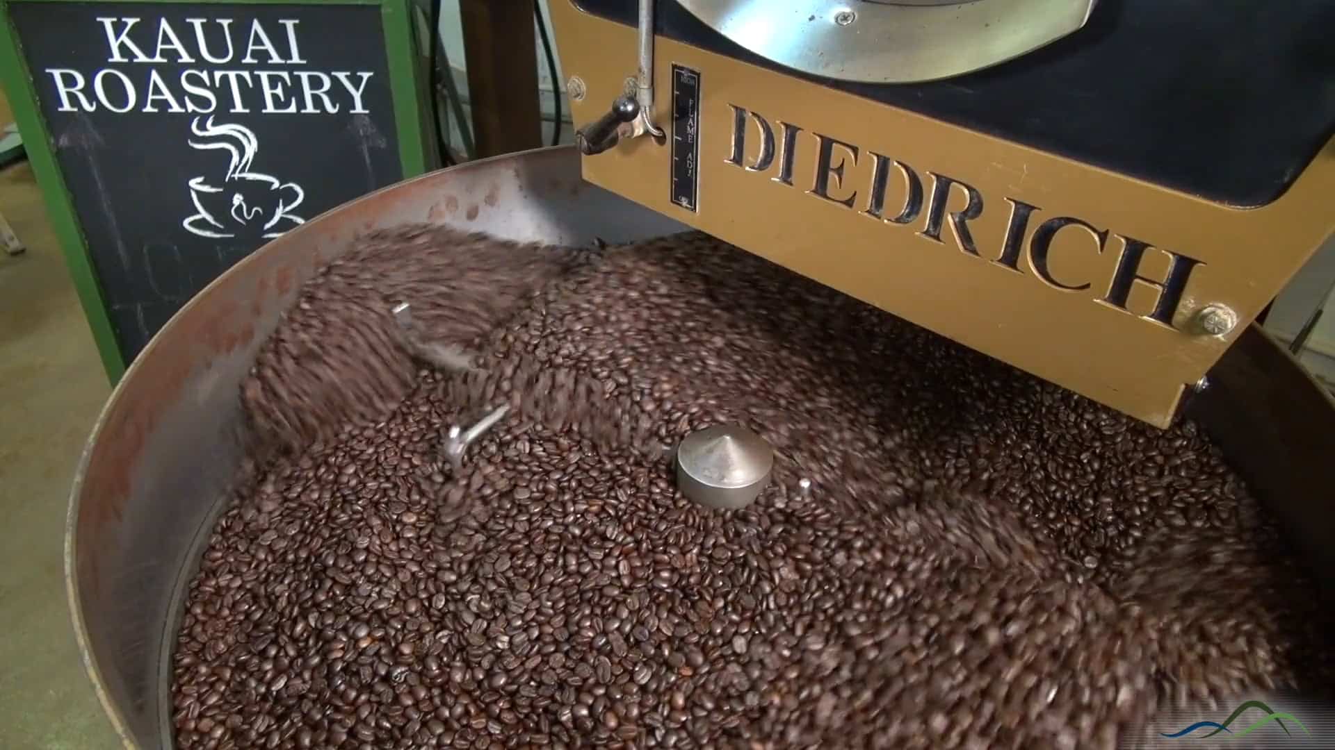 Video showing the roasting process of the Parrish custom coffee blend at Kauai Roastery, featured in our Kauai vacation rentals.