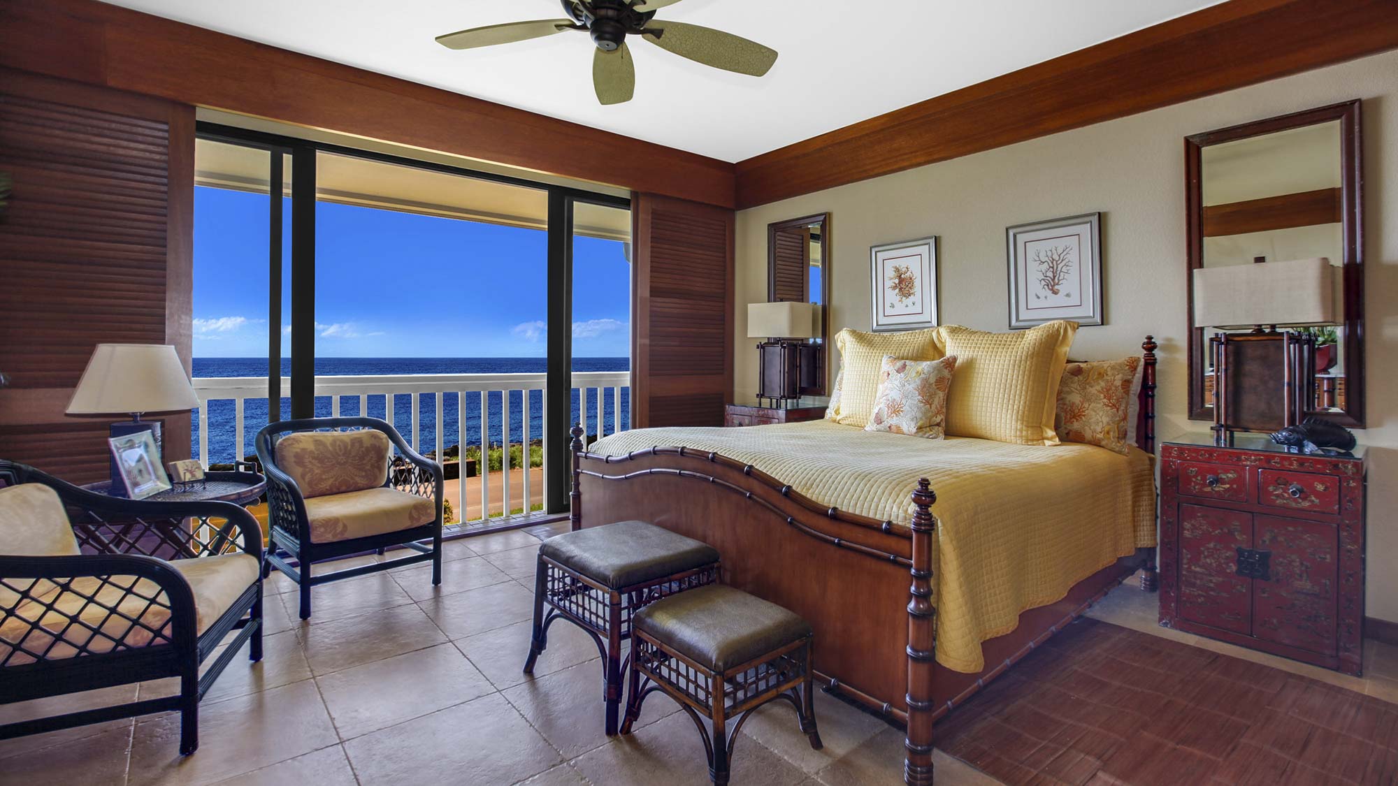 Poipu Kapili Resort #09 - Oceanfront Master Bedroom Suite - Parrish Kauai