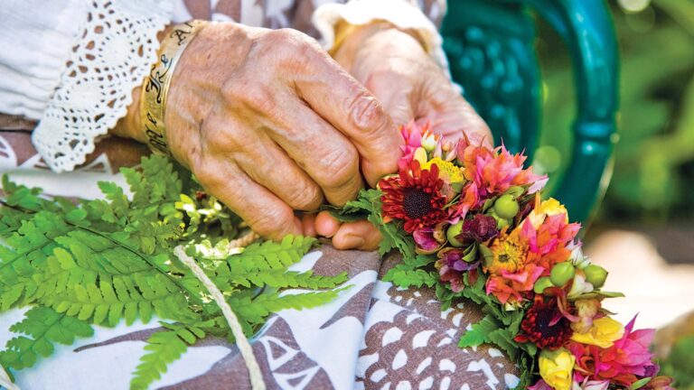 Lei Day Making on Kauai