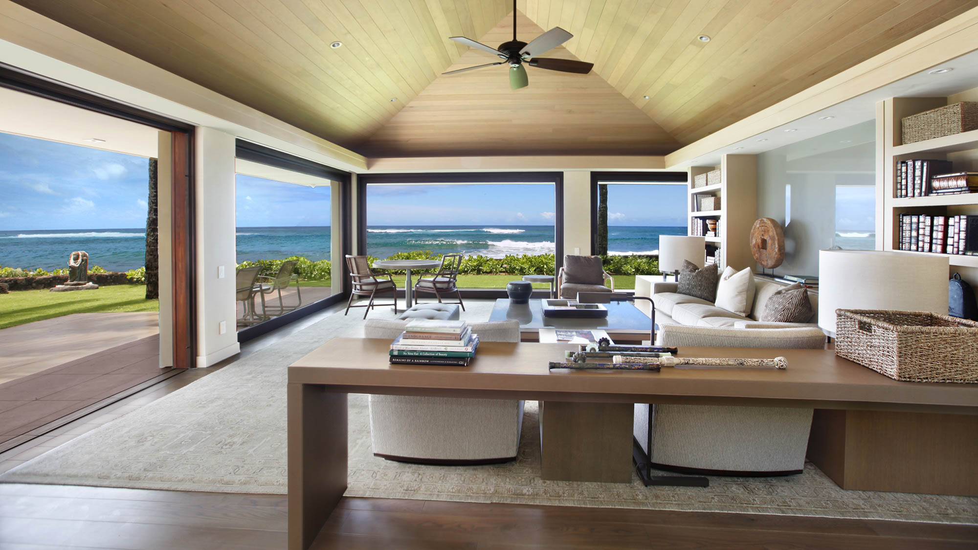 Nanea - Living Room & View - Parrish Kauai