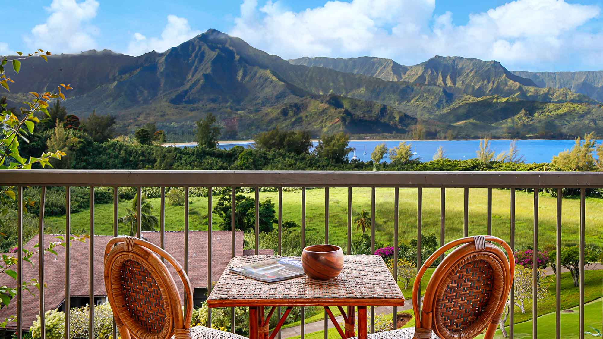 Hanalei Bay Resort #4305 - Ocean & Mountain View Master Bedroom Suite Lanai - Parrish Kauai