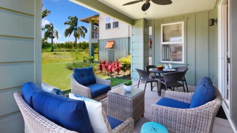 Pili Mai Resort at Poipu #05D - Covered Lounging Lanai - Parrish Kauai