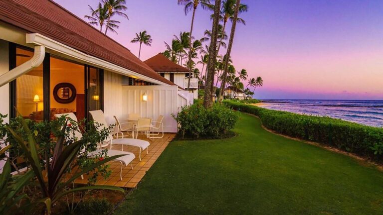 Ocean views from Kiahuna Plantation, a beachfront condo rental in Poipu, Kauai