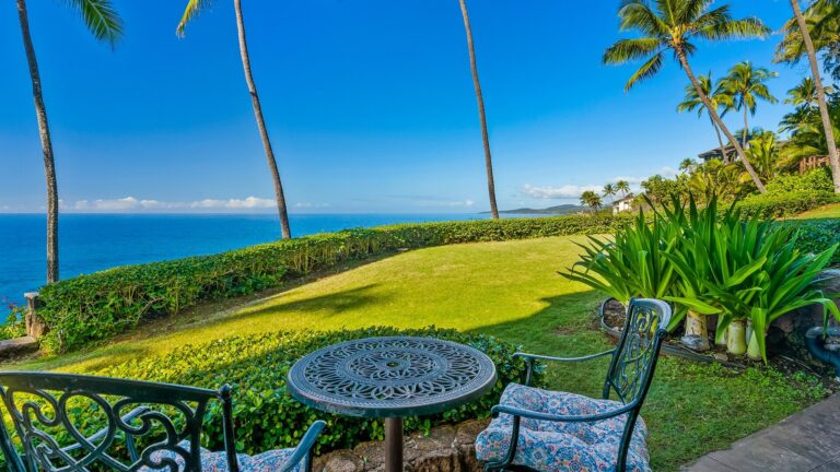 The oceanfront view from Poipu Makai D1's stunning lanai