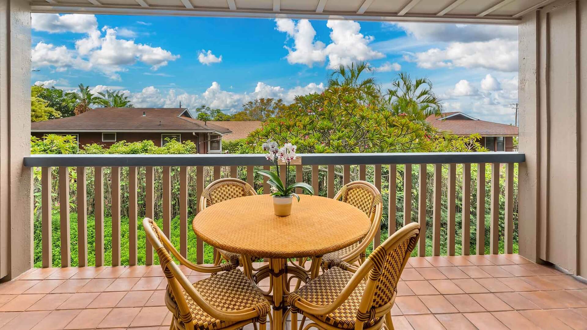 The private lanai at Nihi Kai Villas #501