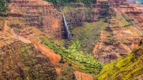 Waipoo falls, one of the easy hikes in Kauai