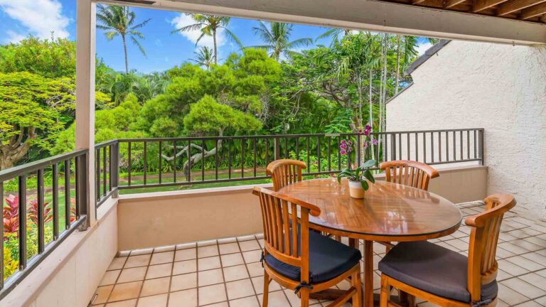 The lanai at Kahala At Poipu Kai #822