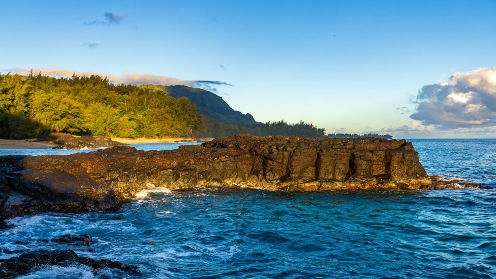A shot of Kauai during the peaceful shoulder season