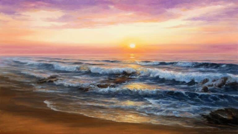 A picture of the beach at a Kauai art gallery